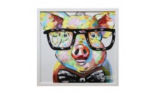 กรอบรูปภาพสีน้ำมันหมูแว่น